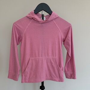 Hanna Andersson Kids UV-Blocking Active Sun Hoodie- Pink in size 6-7